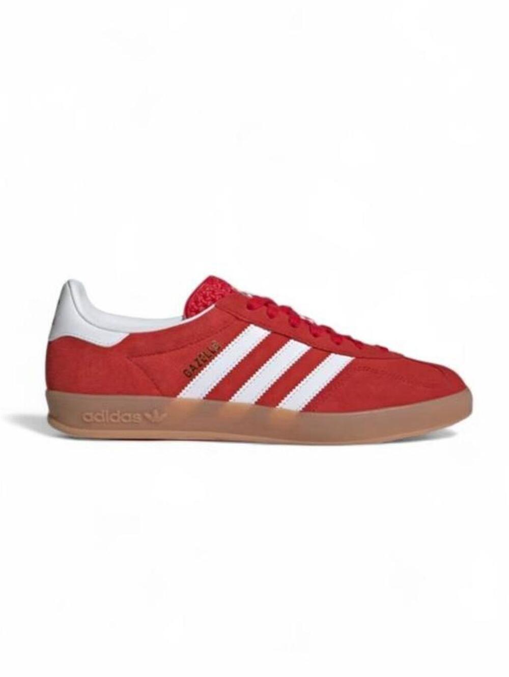Adidas Gazelle Indoor Shoes - Better Scarlet / Cloud White / Gum